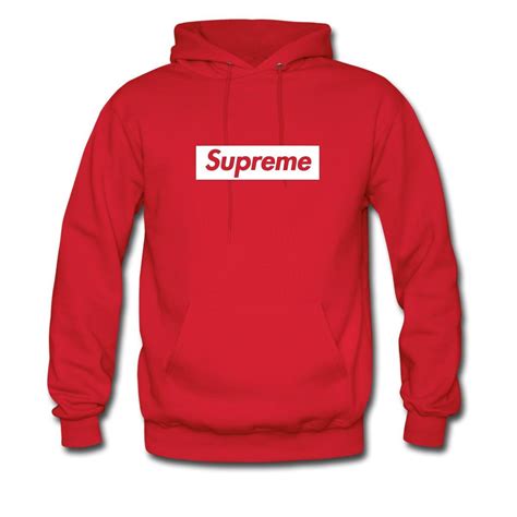 supreme hoodie and sweatpants.